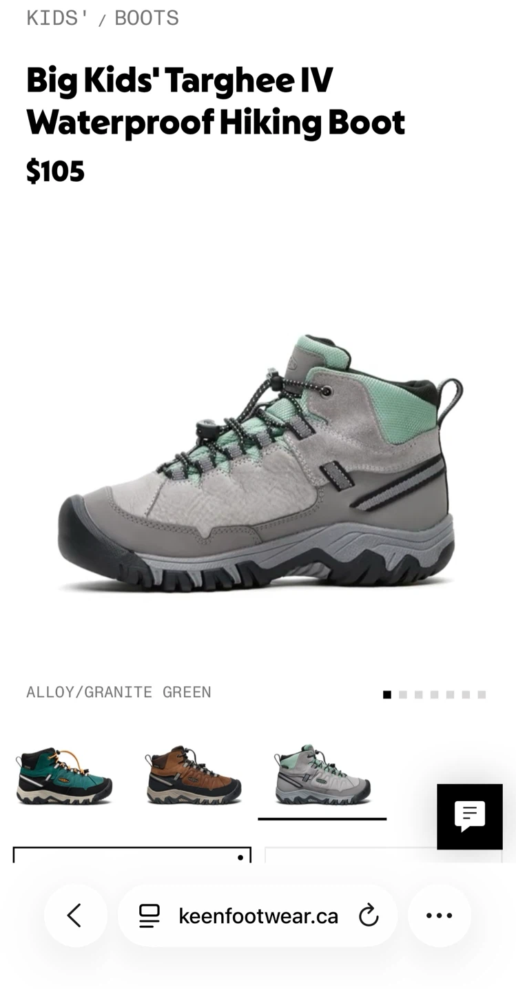 NEW, Keen Kids Targhee Waterproof Hiker boots, size 4. - photo 5