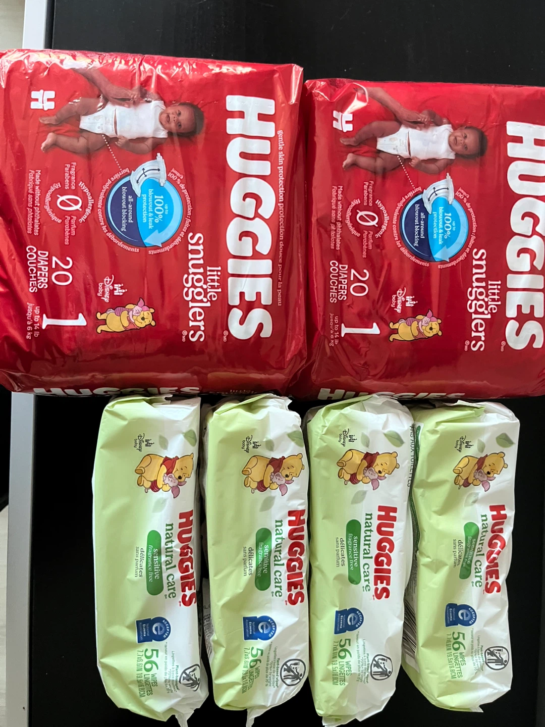 Huggies Little Snugglers Diapers Size 1 & Natural Care Wipes