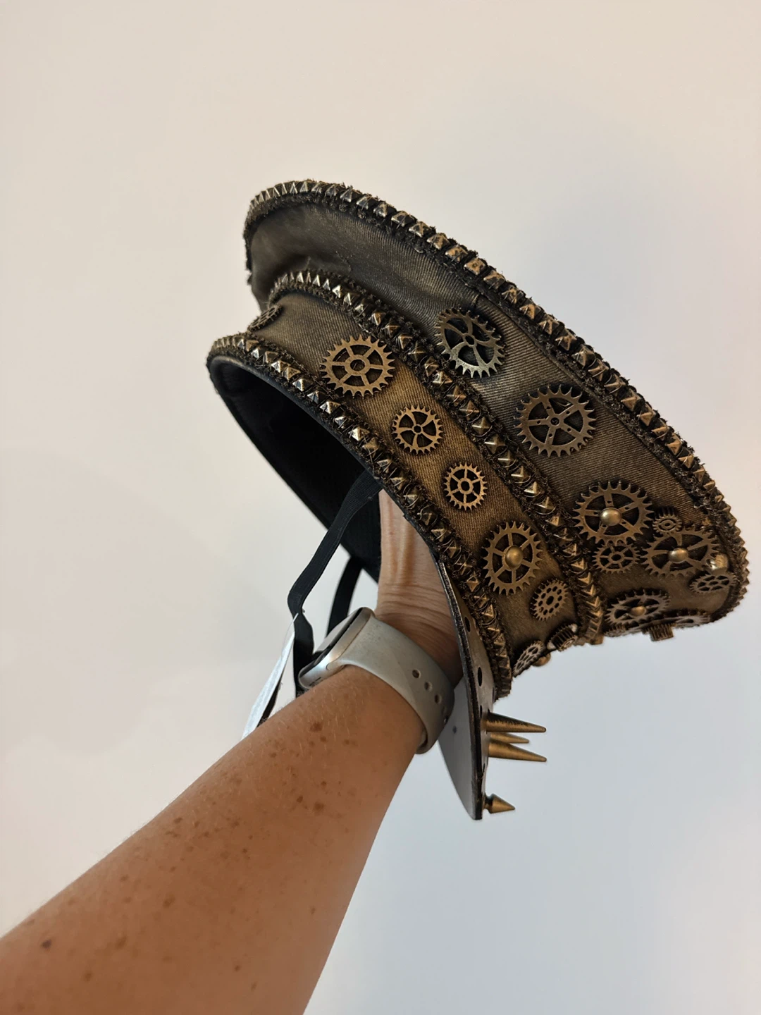 Steampunk Top Hat with Gears and Spikes - photo 2