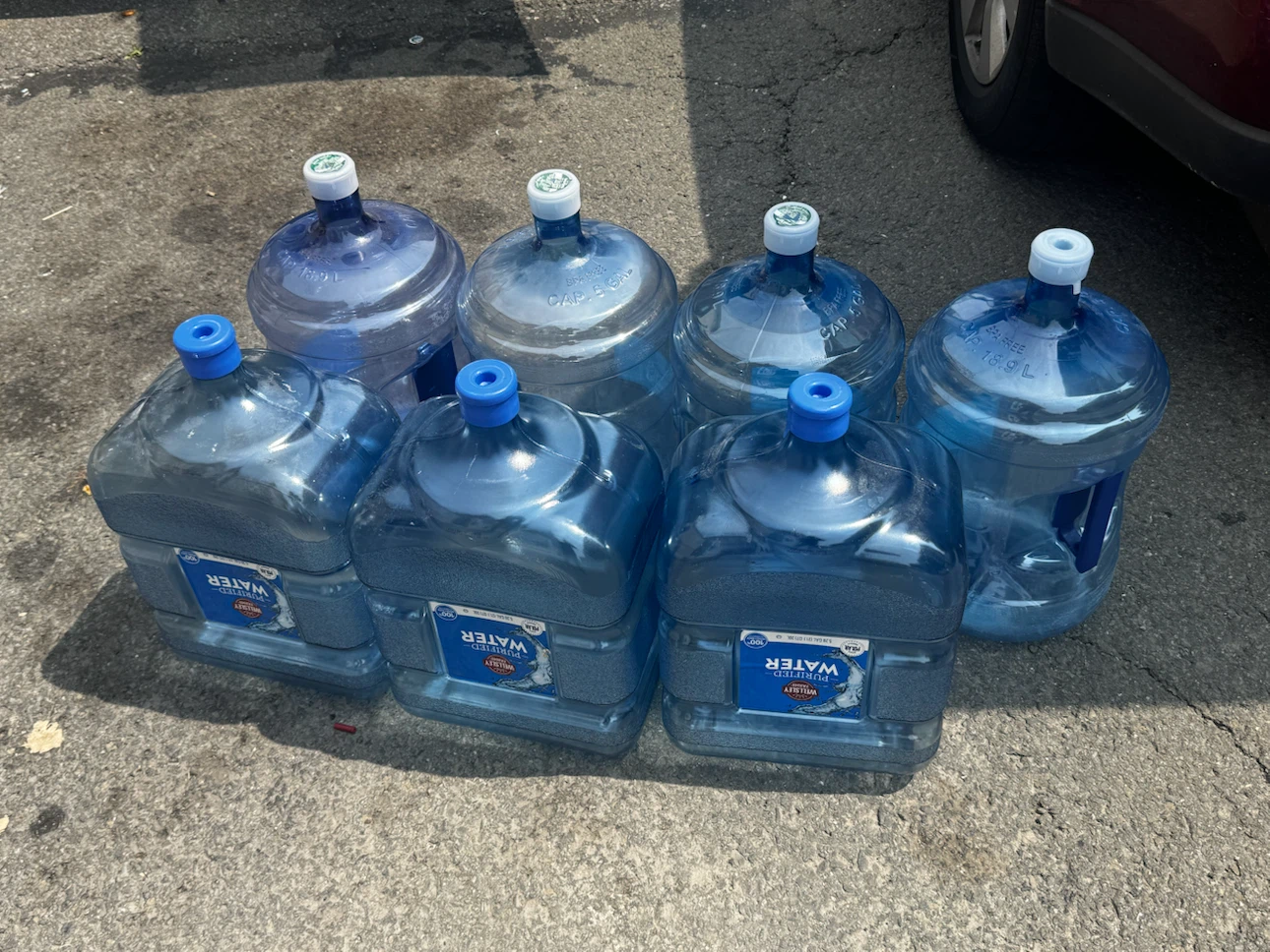 Lot of 7 Water Bottles