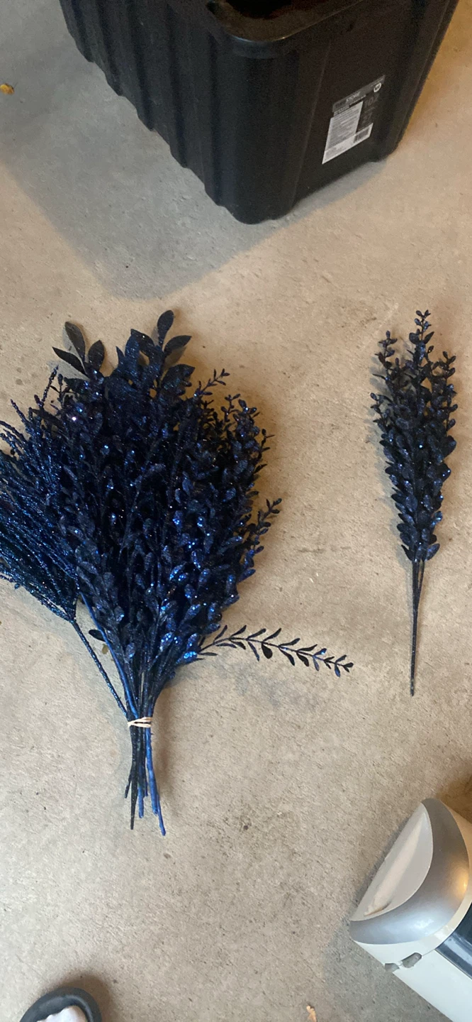 BLUE STEM FLOWERS ARTIFICIAL - photo 2