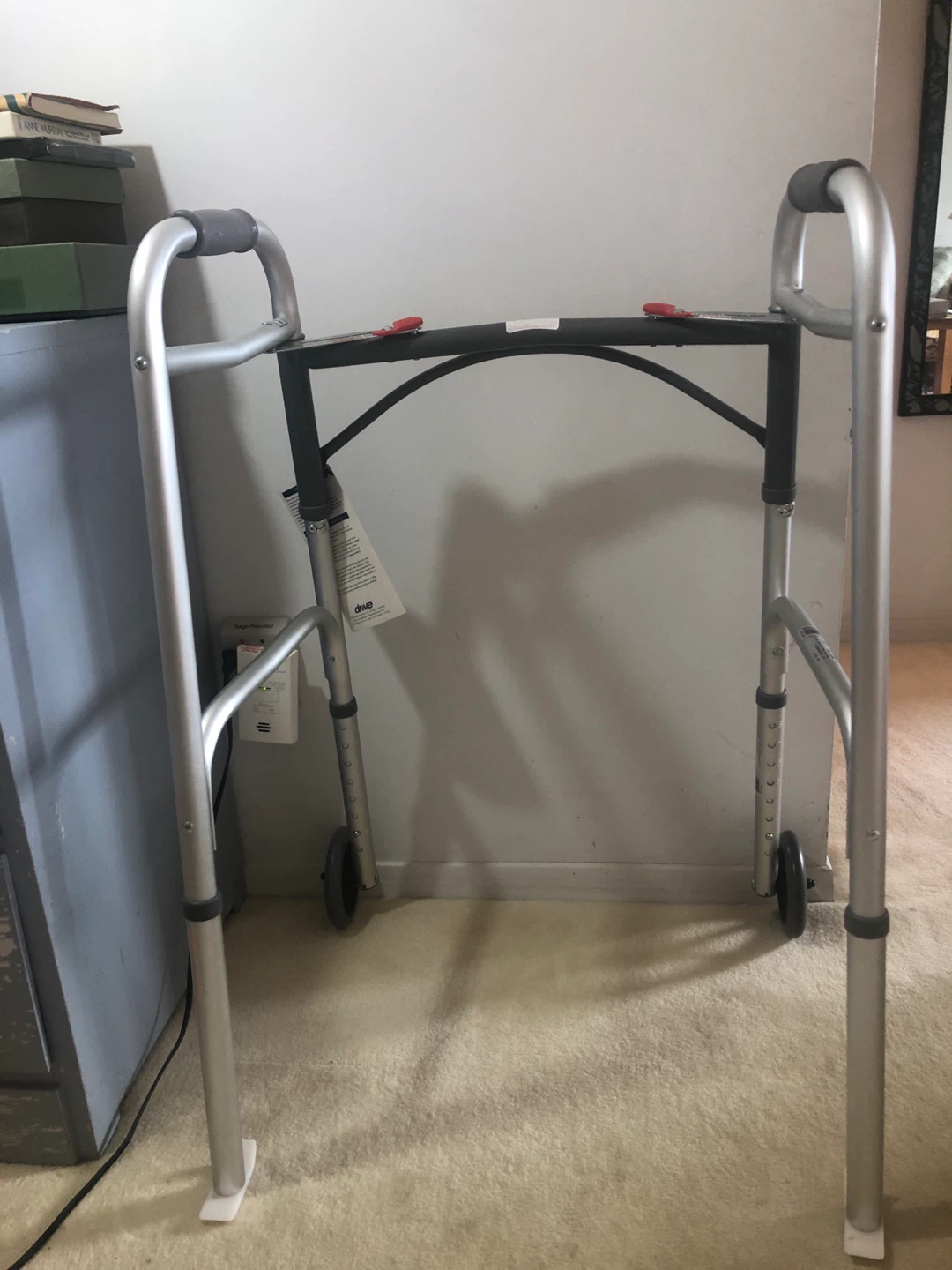 Drive Medical Folding Walker with 5" Wheels