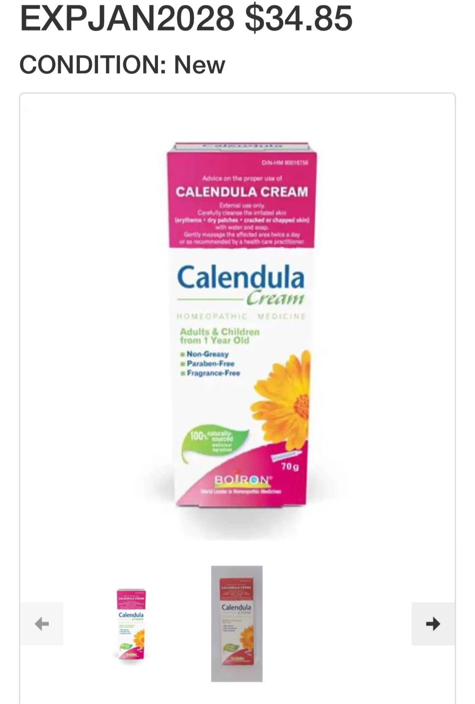 Boiron Calendula Cream, 70g - photo 2