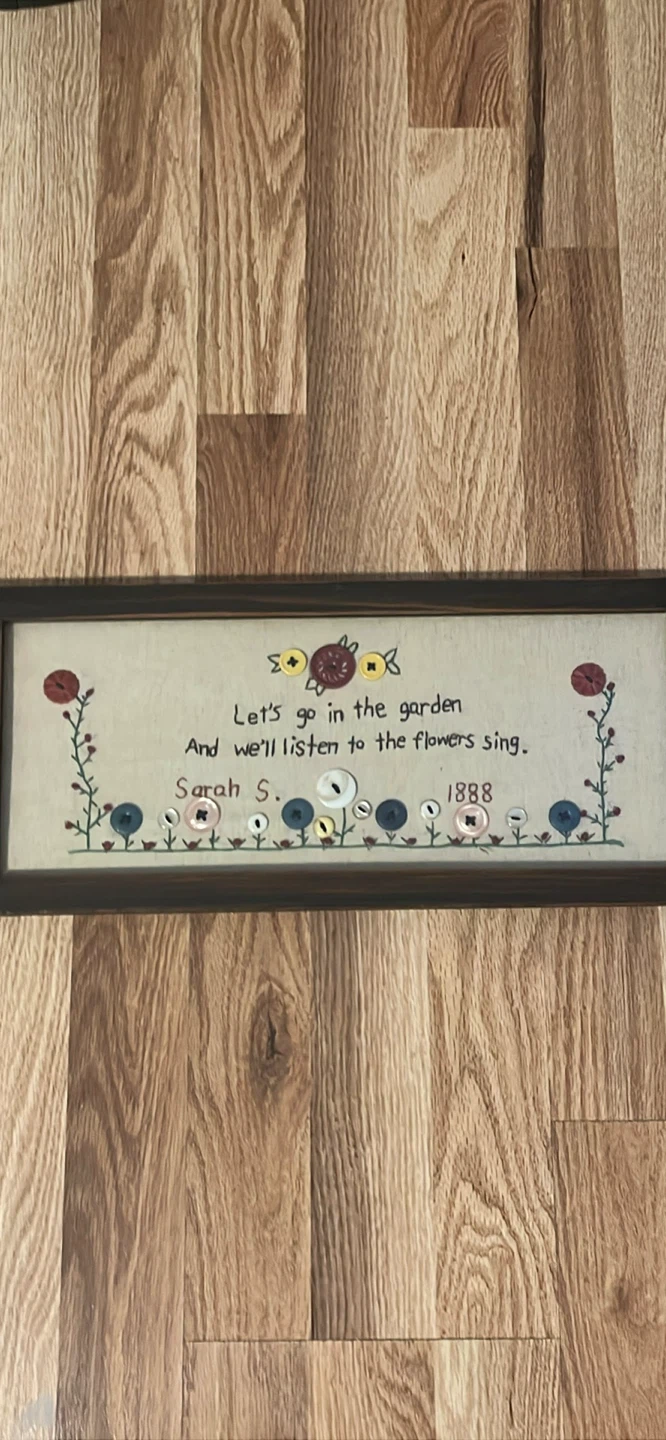Framed Cross-Stitch Art with Quote