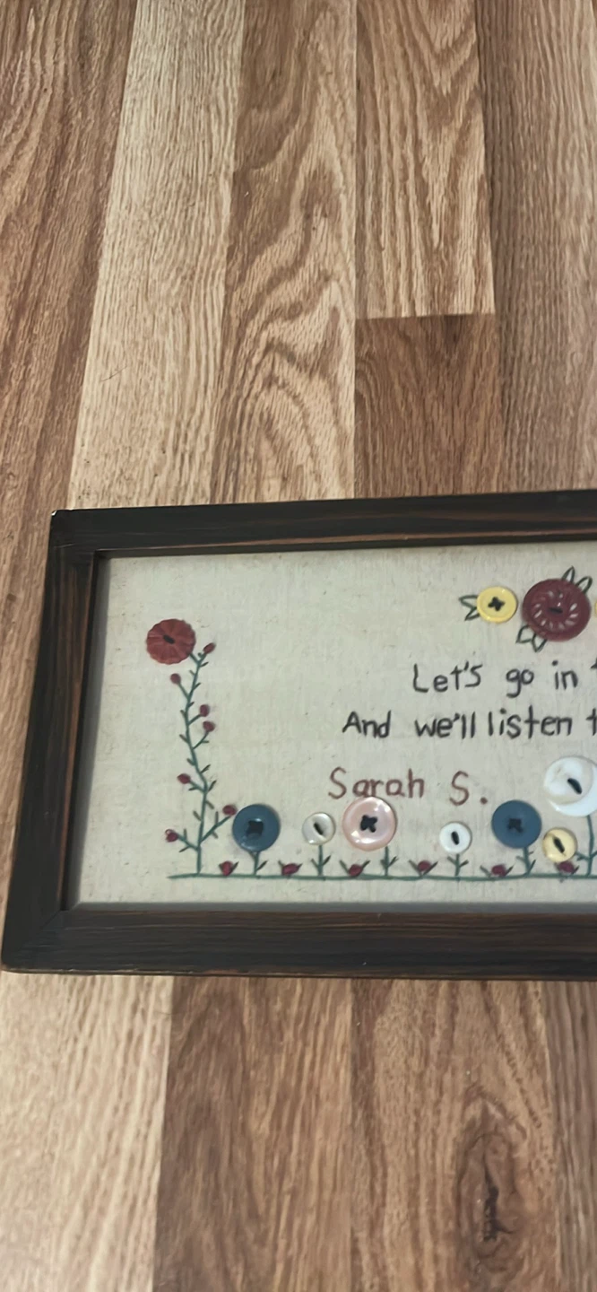 Framed Cross-Stitch Art with Quote - photo 2