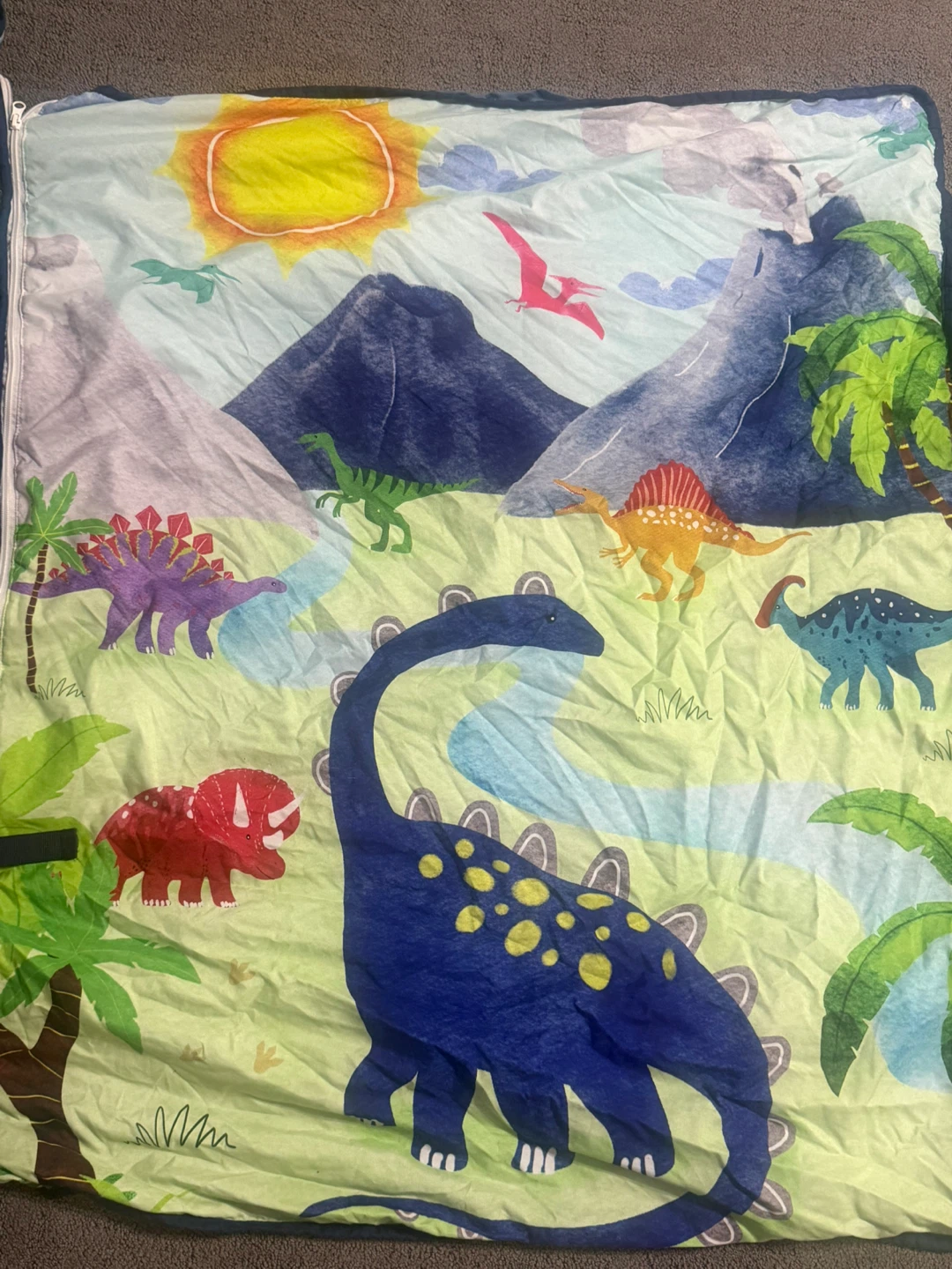 Kids Dinosaur Sleeping Bag and Blanket Set - photo 2
