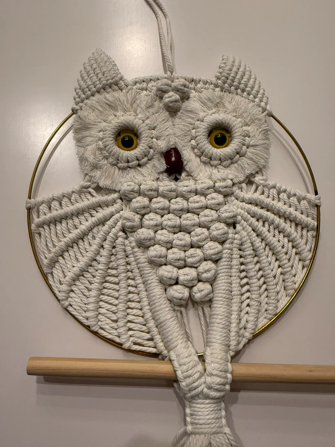 Handcrafted Macrame Owl Wall Hanging - photo 3