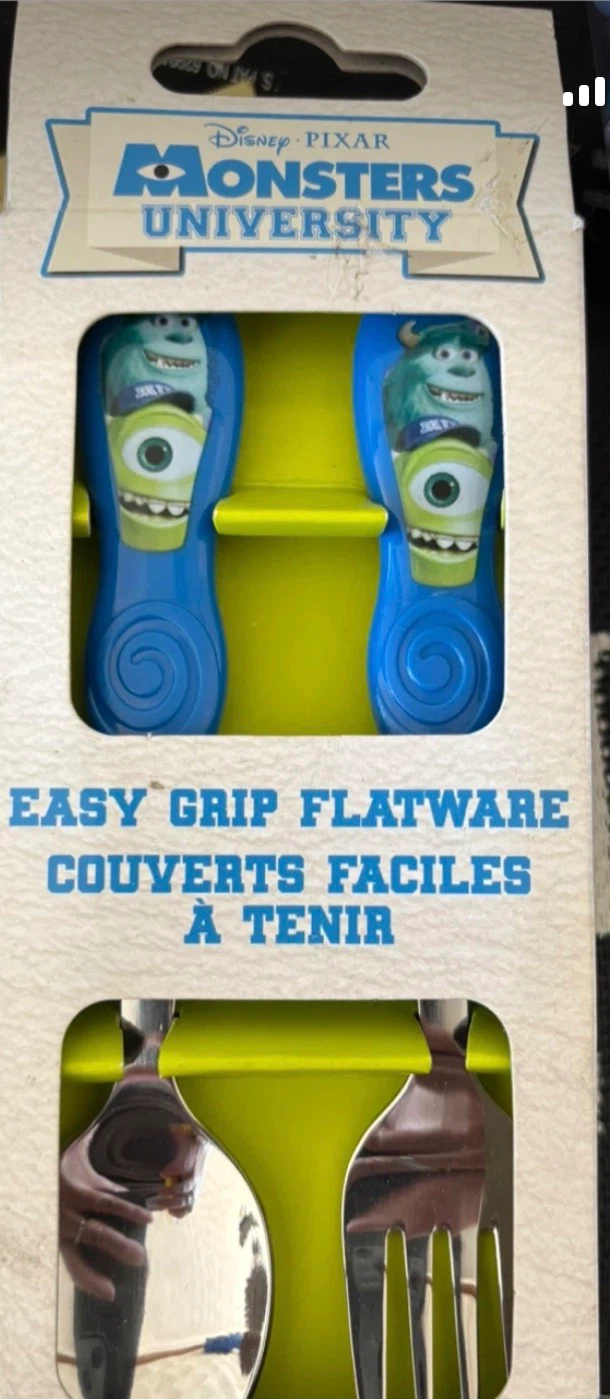 Disney Monsters University Toddler Utensils Fork & Spoon Set