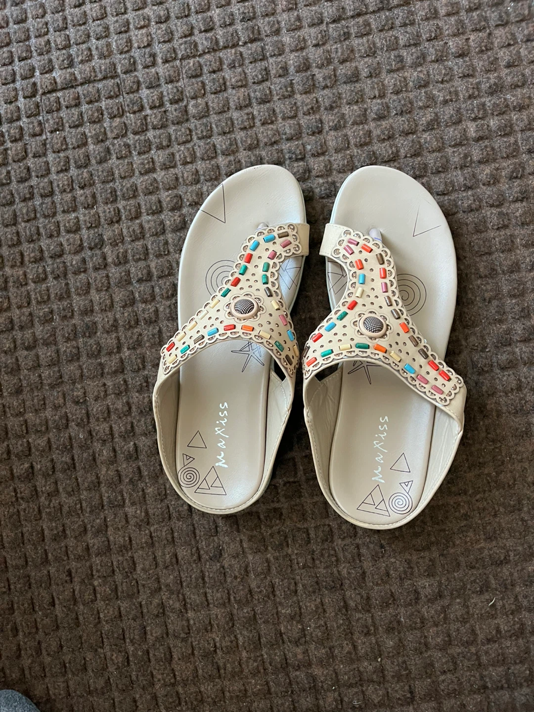 MIAISS Embellished Wedge Sandals