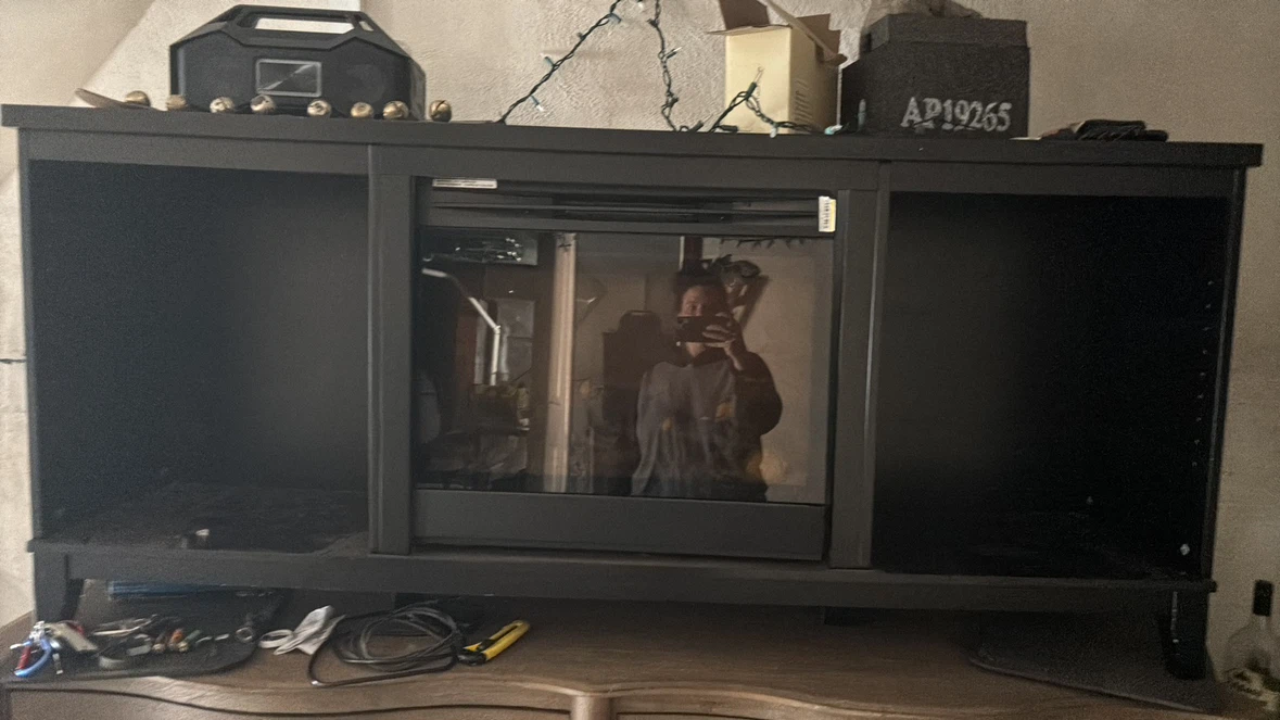 70" Fireplace TV Stand with 23" Electric Fireplace for 80" TVs