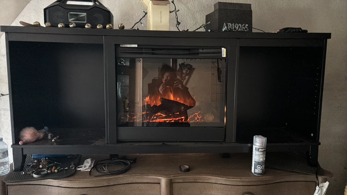 70" Fireplace TV Stand with 23" Electric Fireplace for 80" TVs - photo 3