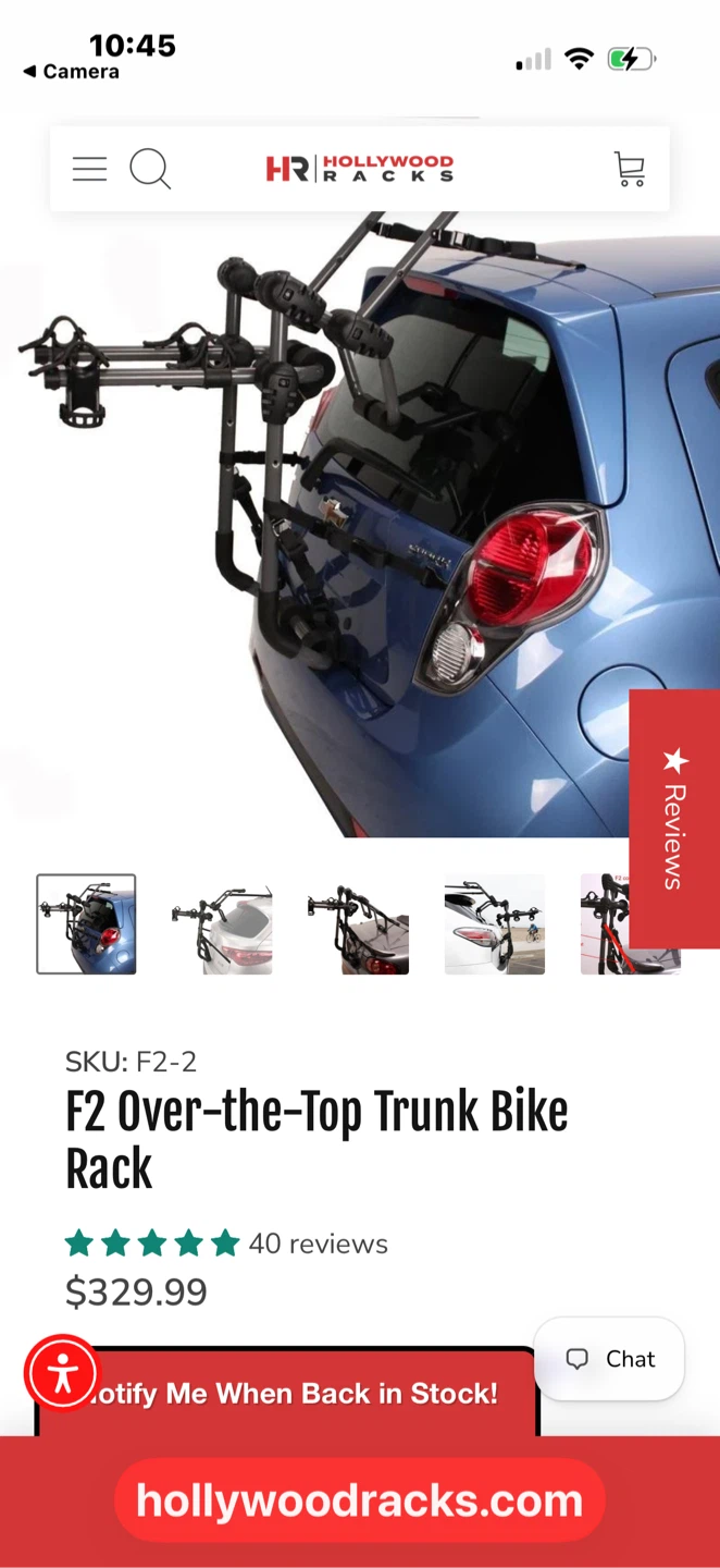 Hollywood racks 2 bike carrier for car