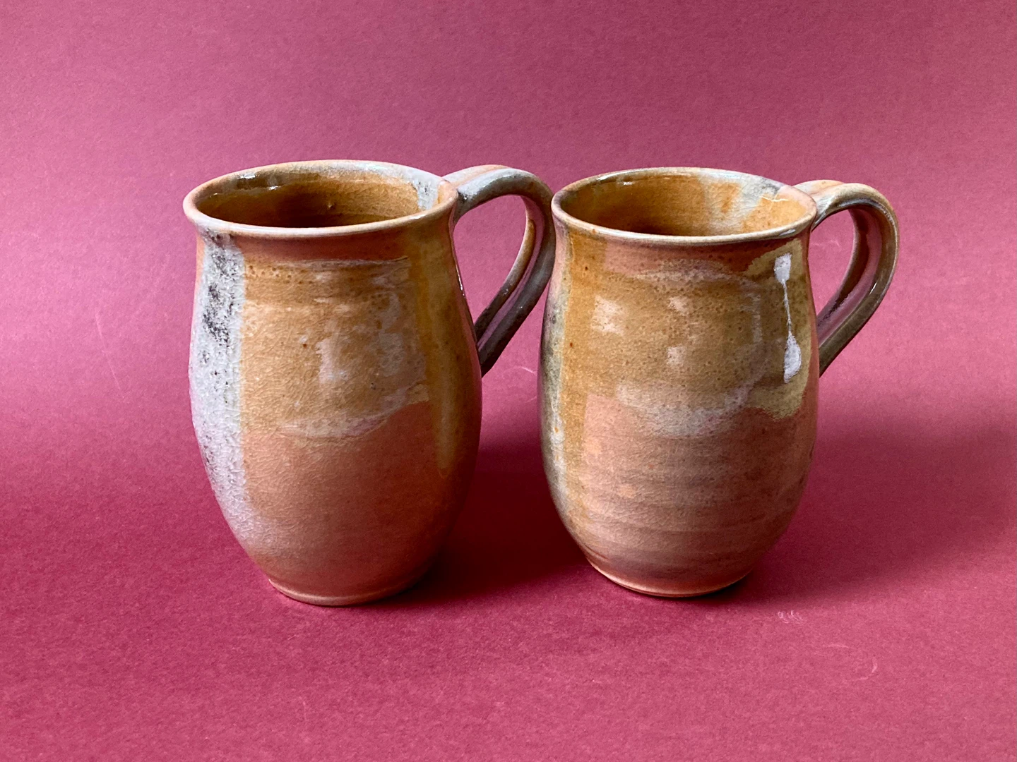 Pair of Large Matching Studio Pottery Mugs