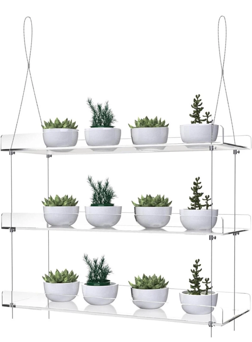 3-Tier Acrylic Floating Shelf Set