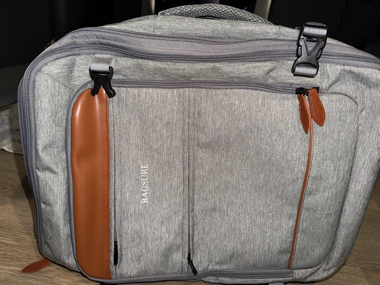 BAGSURE Grey Backpack with USB Charging Port - photo 2