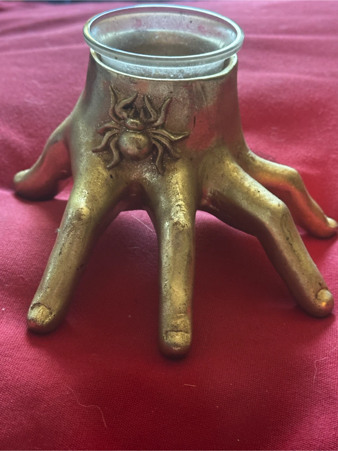 Creepy Gold Crawling Hand Tealight Holder