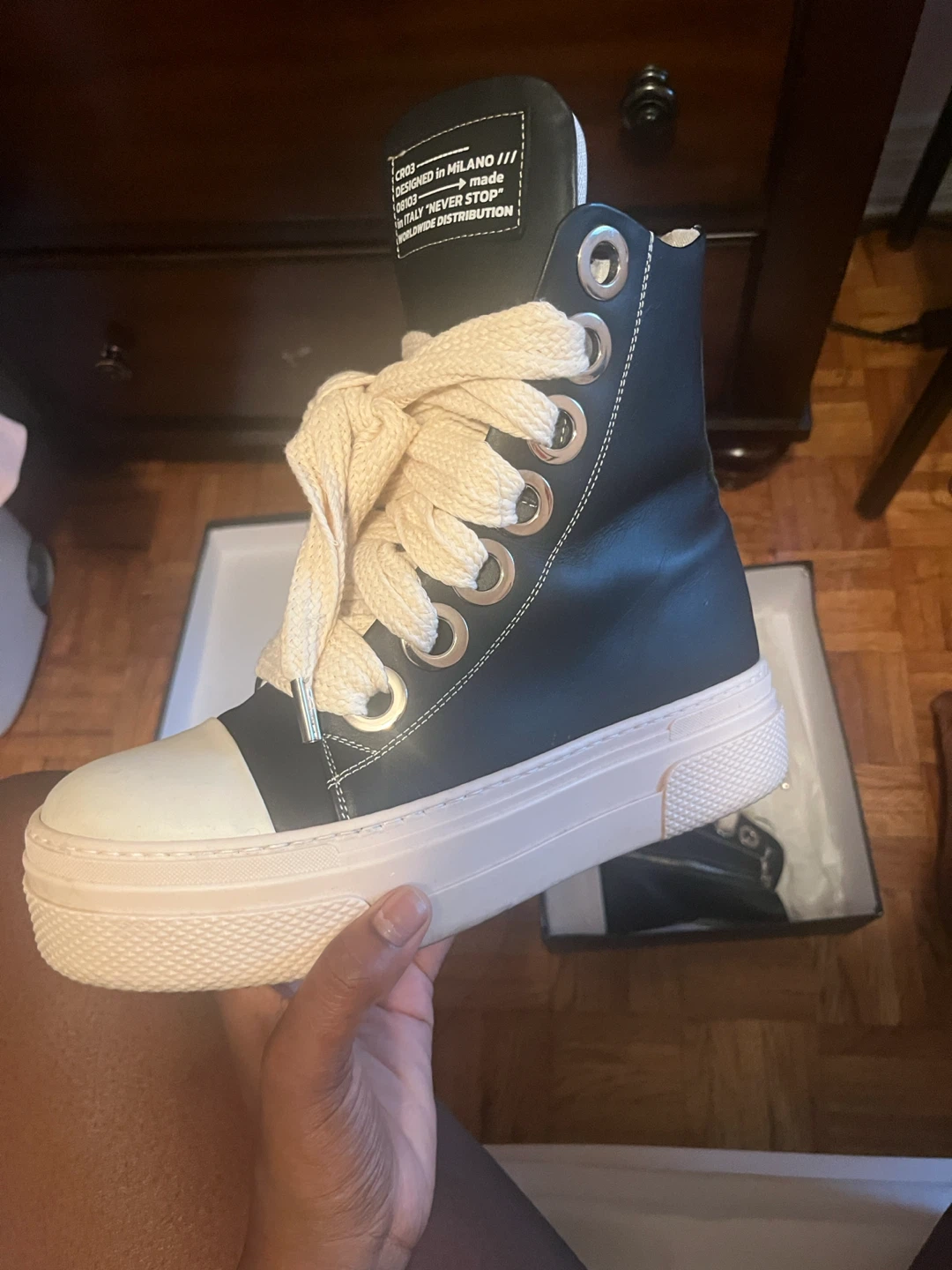Cristian Zero High Top Sneakers Black/White - photo 2