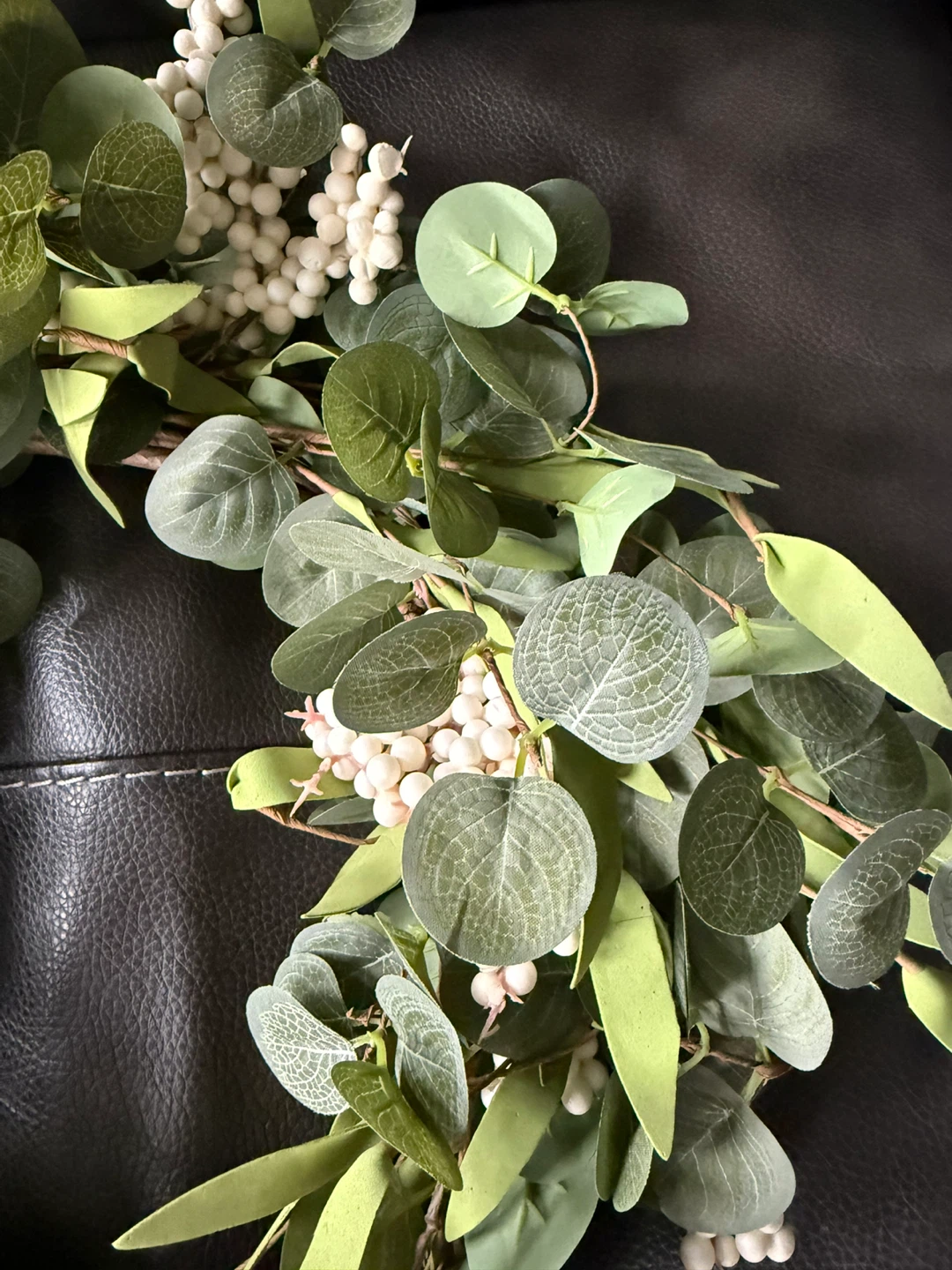 Handcrafted Faux Eucalyptus and Berry Wreath - photo 2