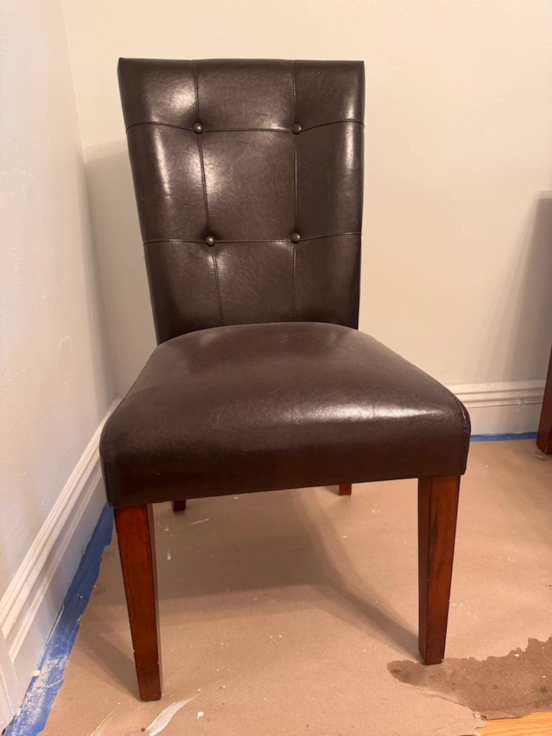 Dark Brown Tufted Dining Chairs (Set of 4)