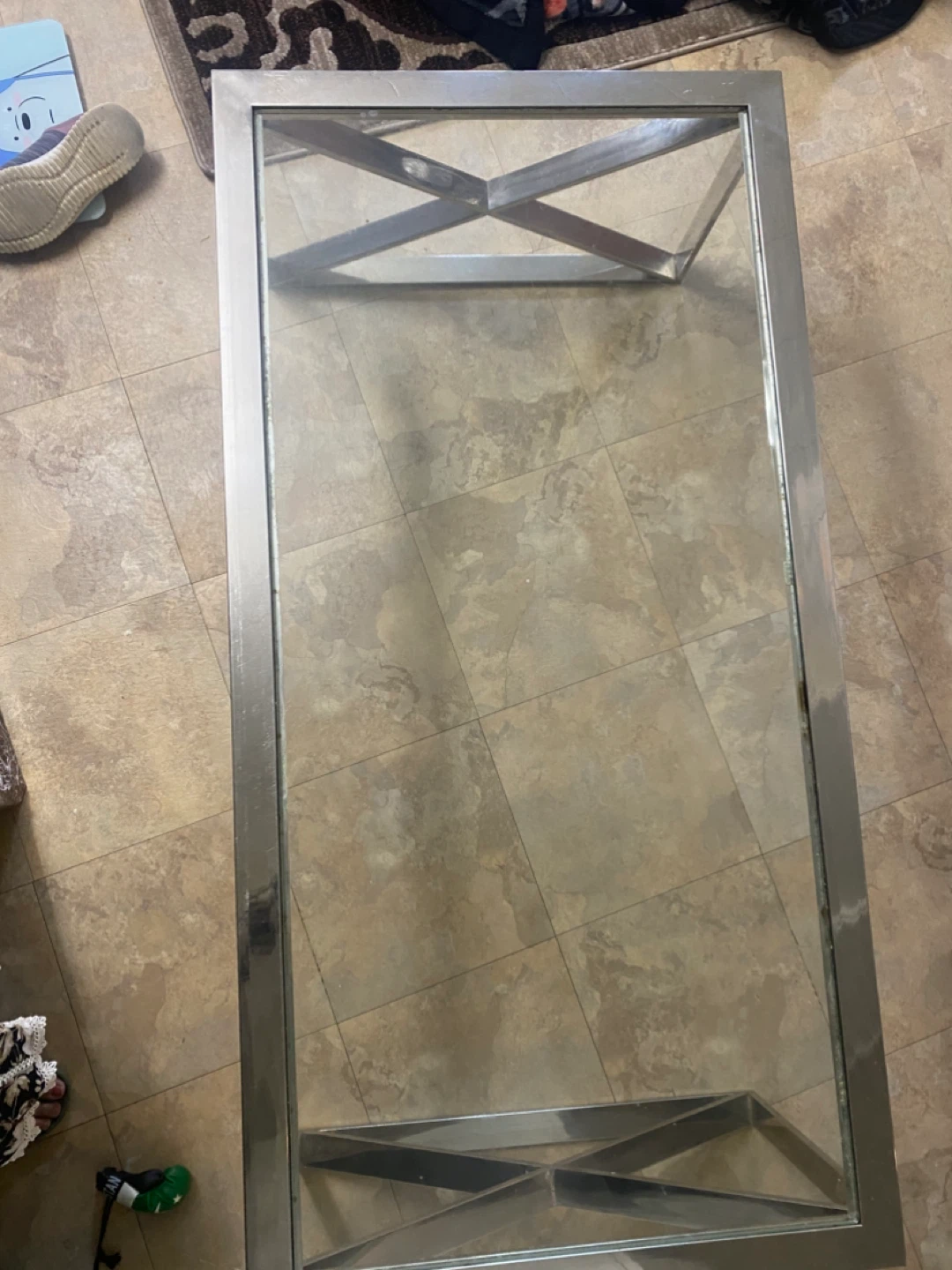 Glass and Chrome Coffee Table - photo 3