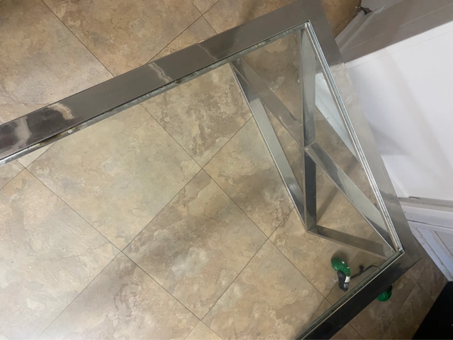 Glass and Chrome Coffee Table