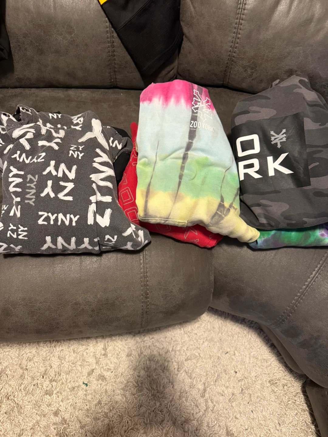 Assorted Hoodies and Sweatshirts, Tshirts, pants, shorts