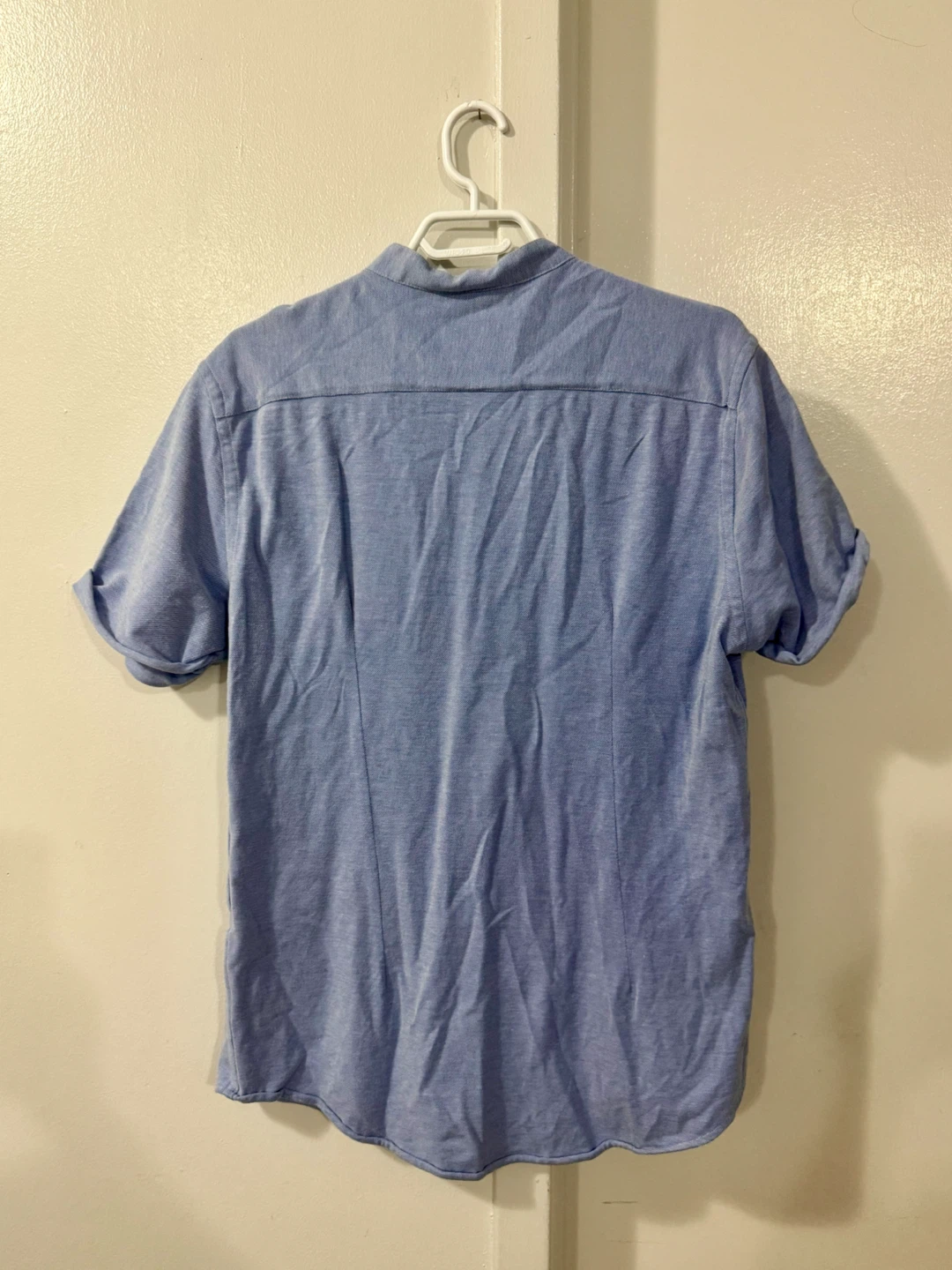 Zara Men's Slim Fit Short Sleeve Shirt Blue - photo 3
