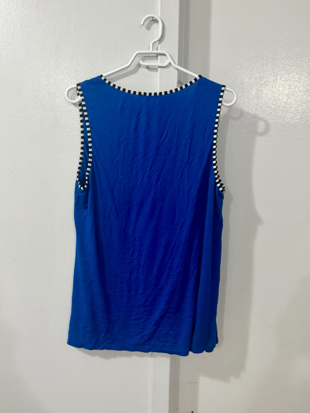 Ekouaer Blue Sleeveless V-Neck Top XL - photo 3
