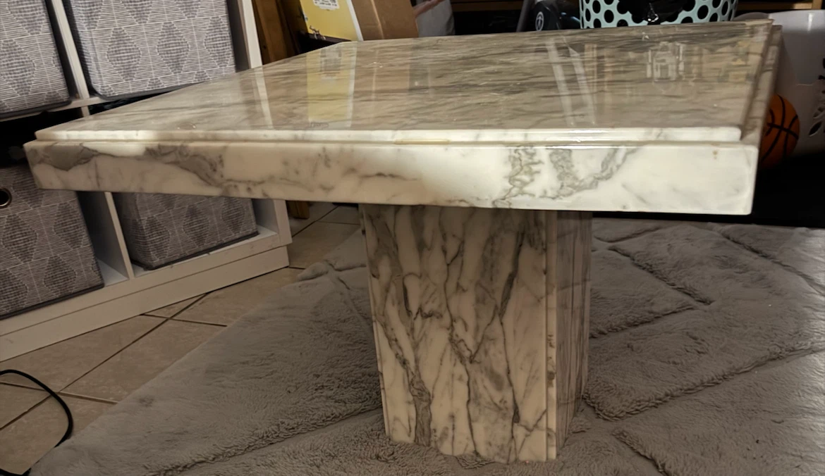 Marble Pedestal Coffee Table