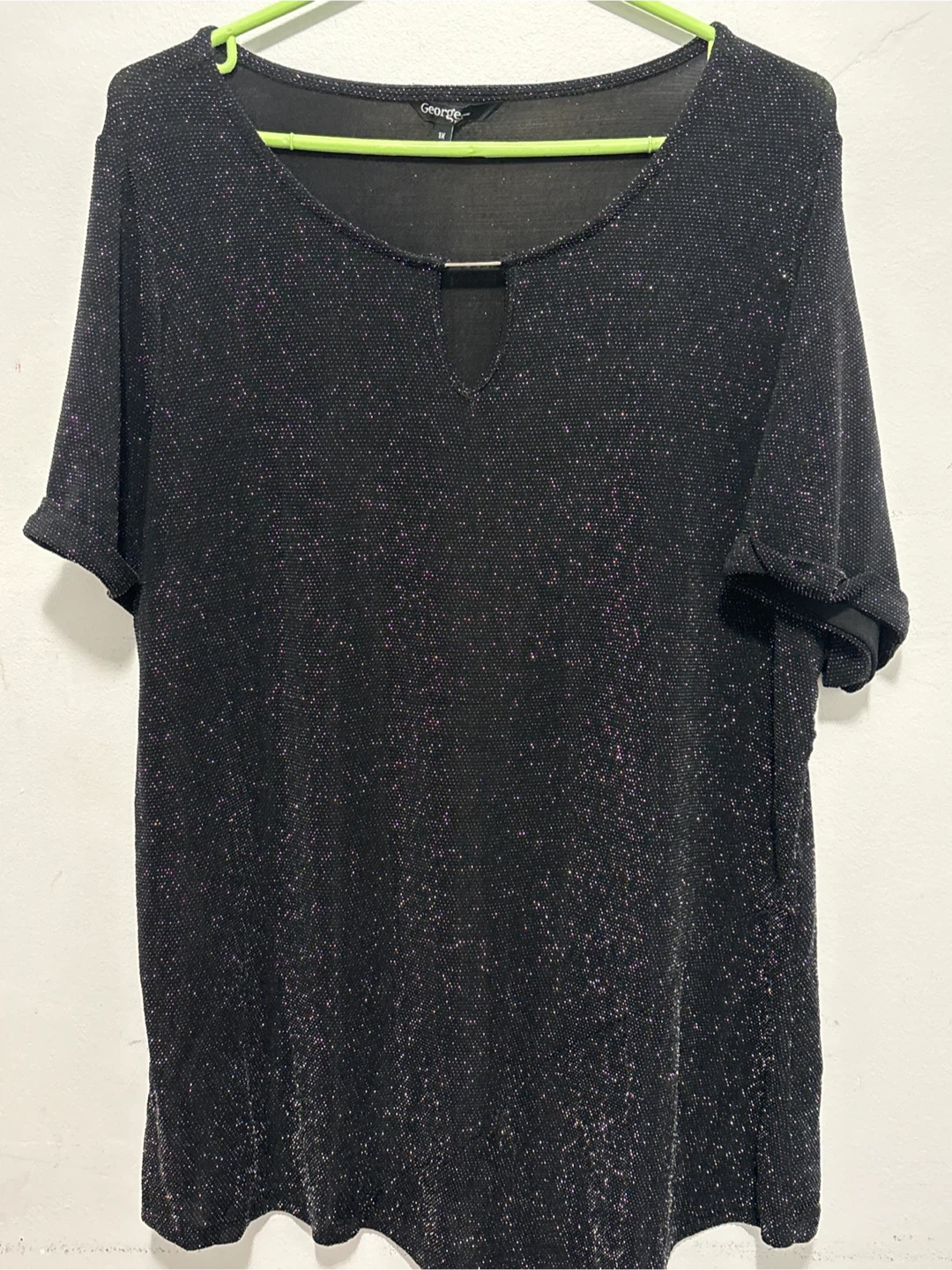 Women's Black Sparkly Top