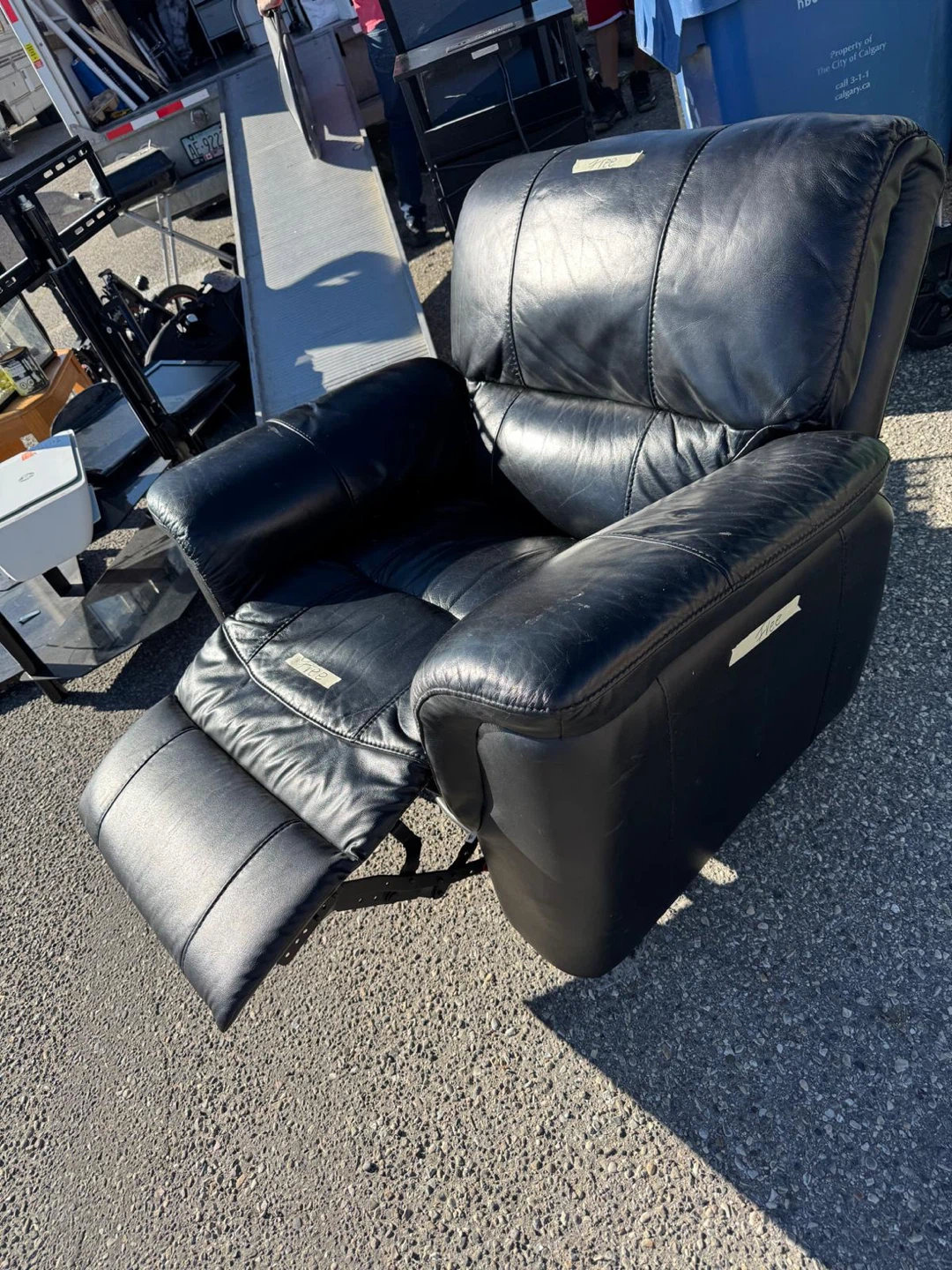 Black Leather Recliner Chair