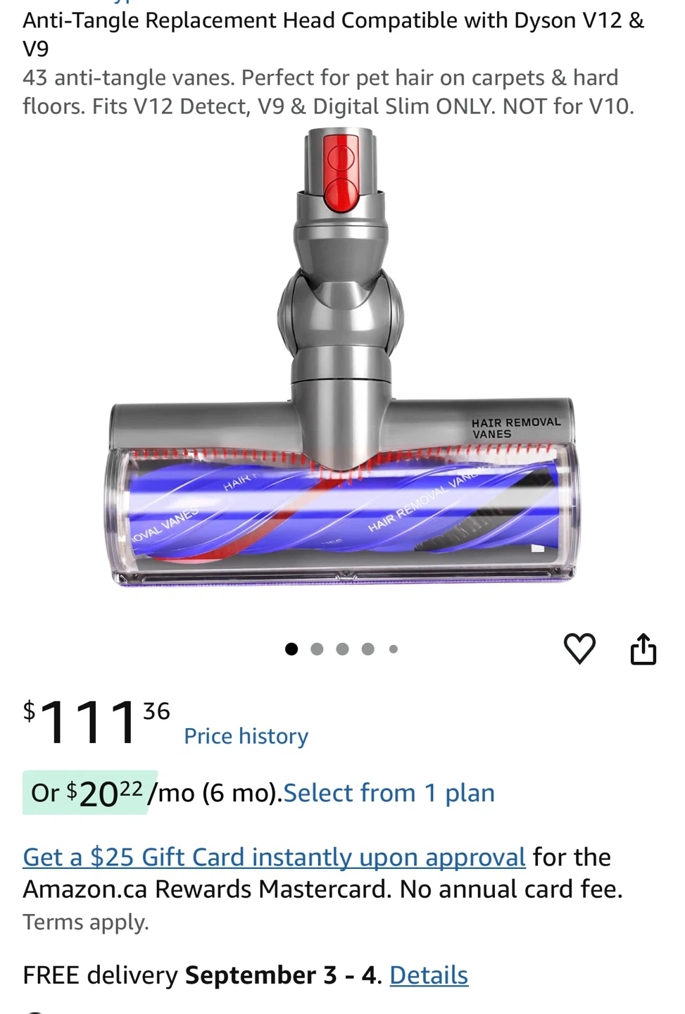 Dyson Anti-Tangle Replacement Vacuum Head