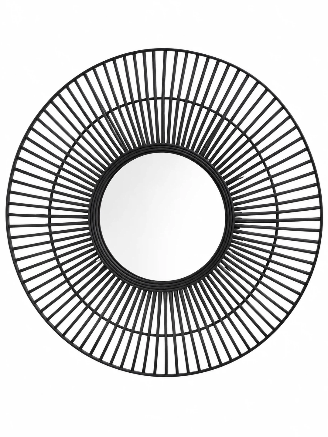 Black Sunburst Statement Wall Mirror