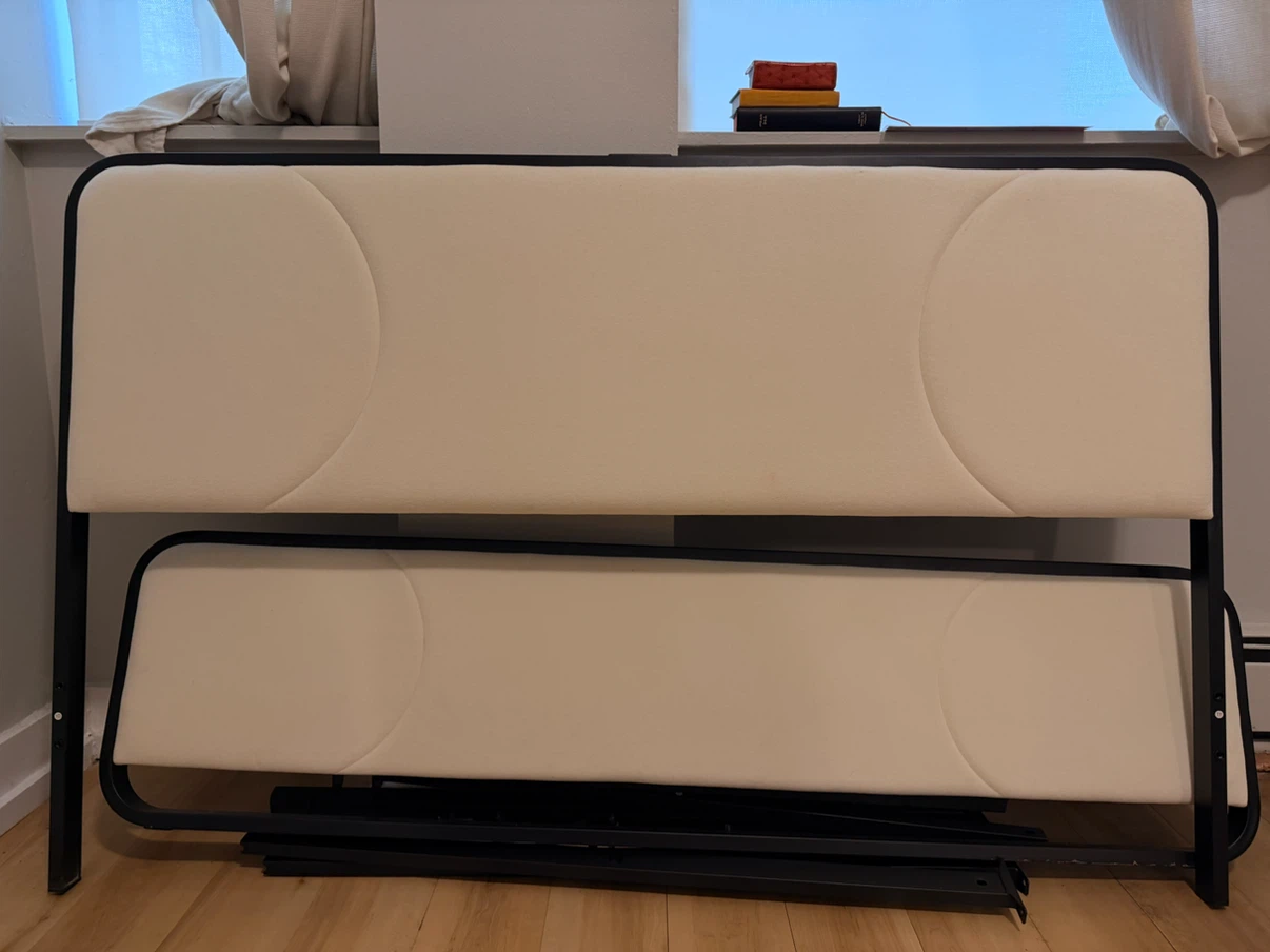 Queen Size Upholstered Platform Bed Frame - photo 4