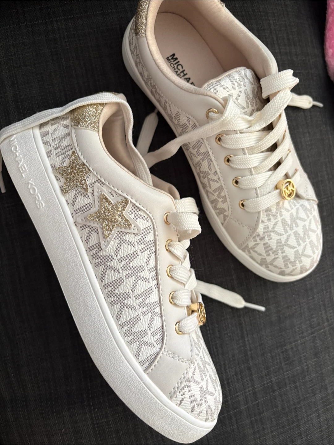 Michael Kors White Monogram Sneakers