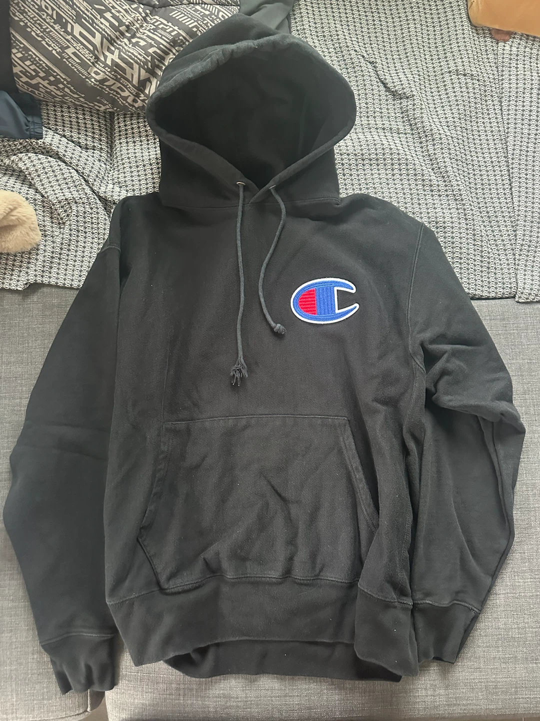 Champion Reverse Weave Hoodie - Black - X-Large