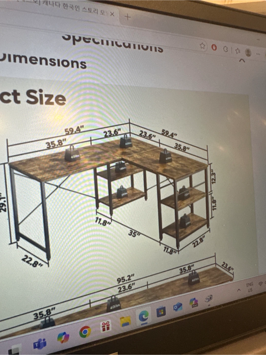 L Shaped desk