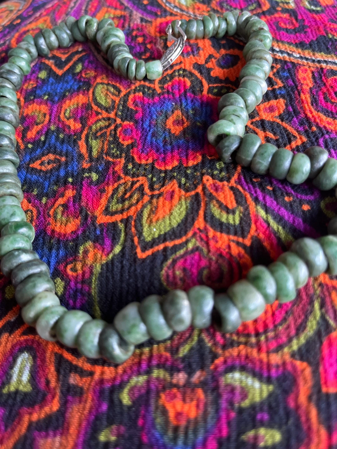 JADE BEADED NECKLACE W/ STERLING - photo 4