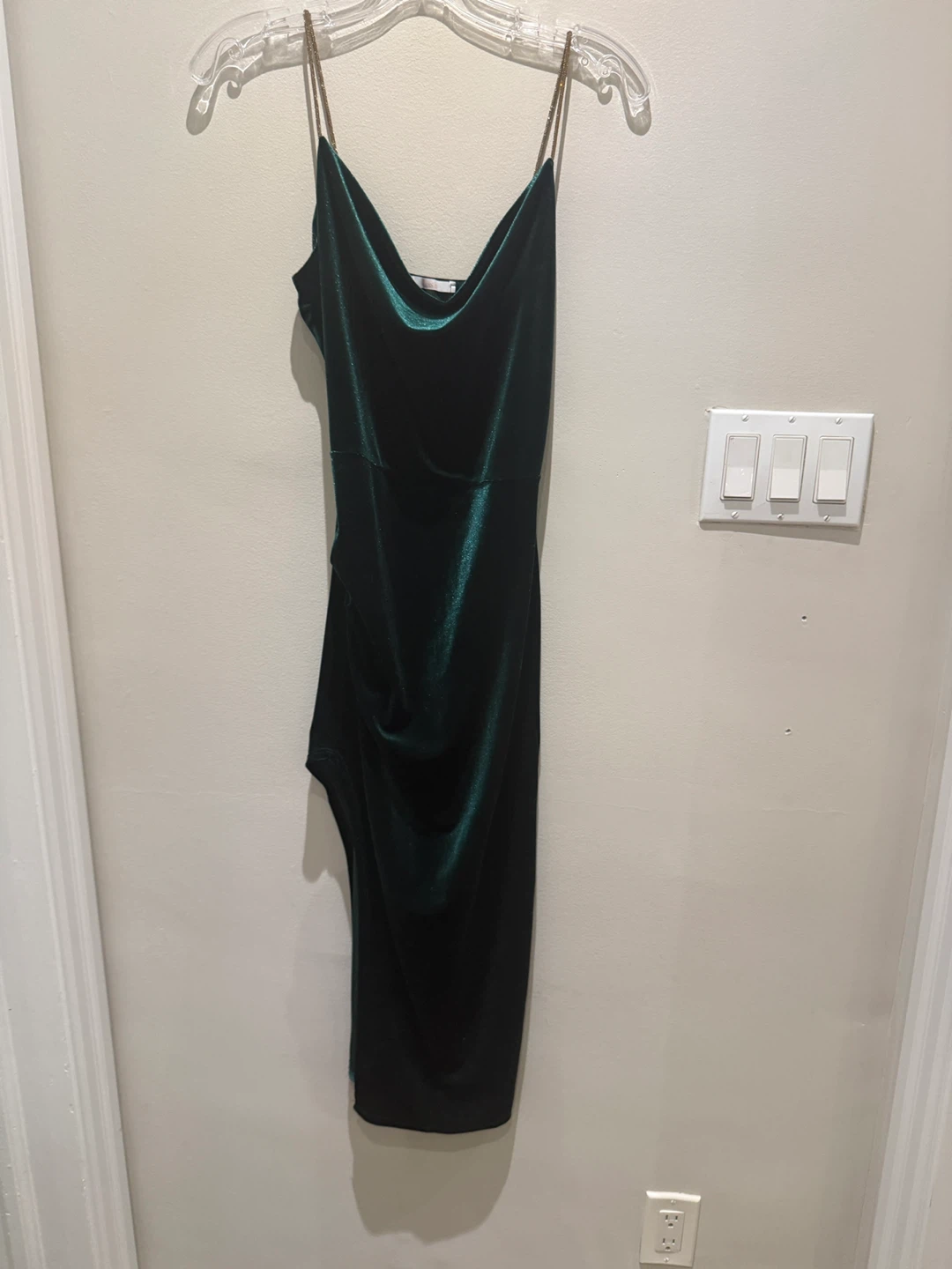 Velvet Spaghetti Strap Dress