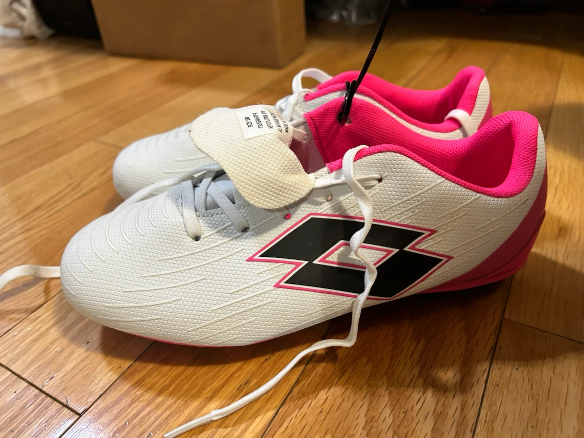 Lotto Kids Soccer Cleats White/Pink Size 5W - photo 3