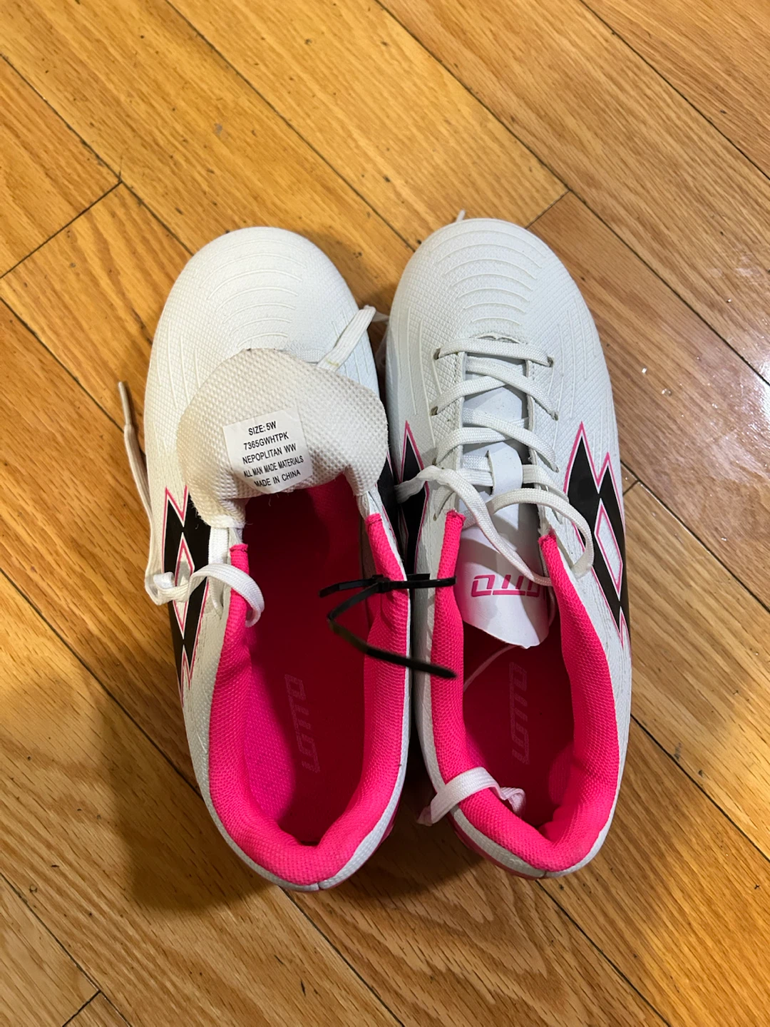 Lotto Kids Soccer Cleats White/Pink Size 5W - photo 4