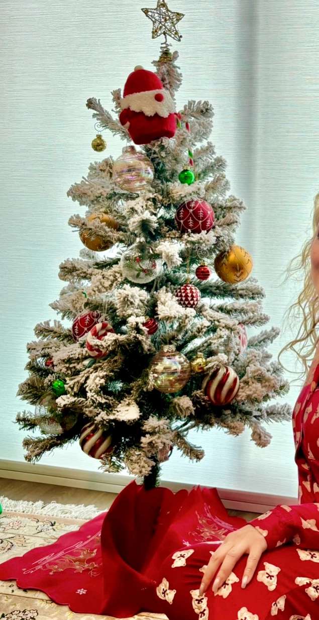 Flocked Christmas Tree
