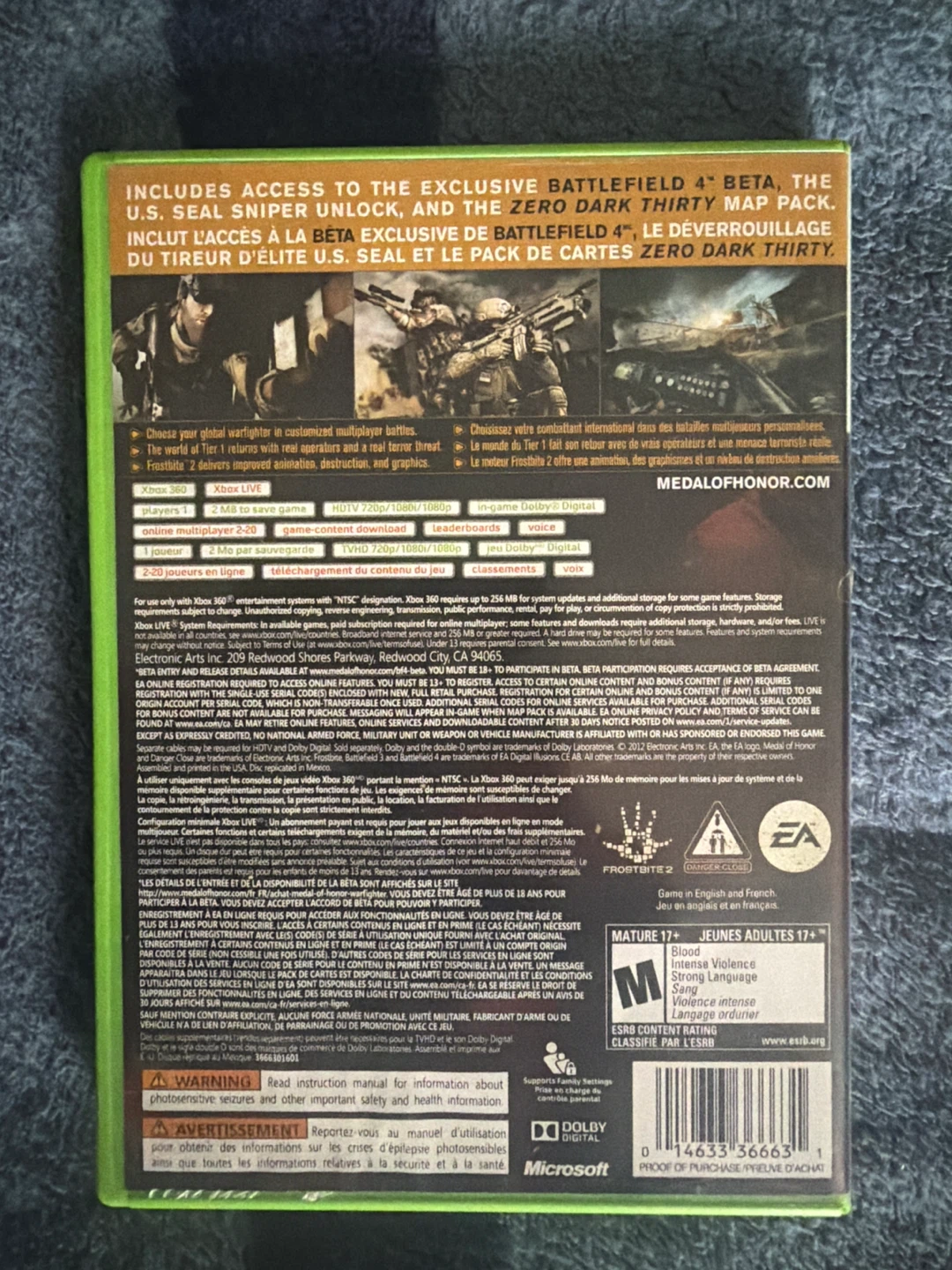 Medal of Honor Warfighter Limited Edition Xbox 360 - photo 2