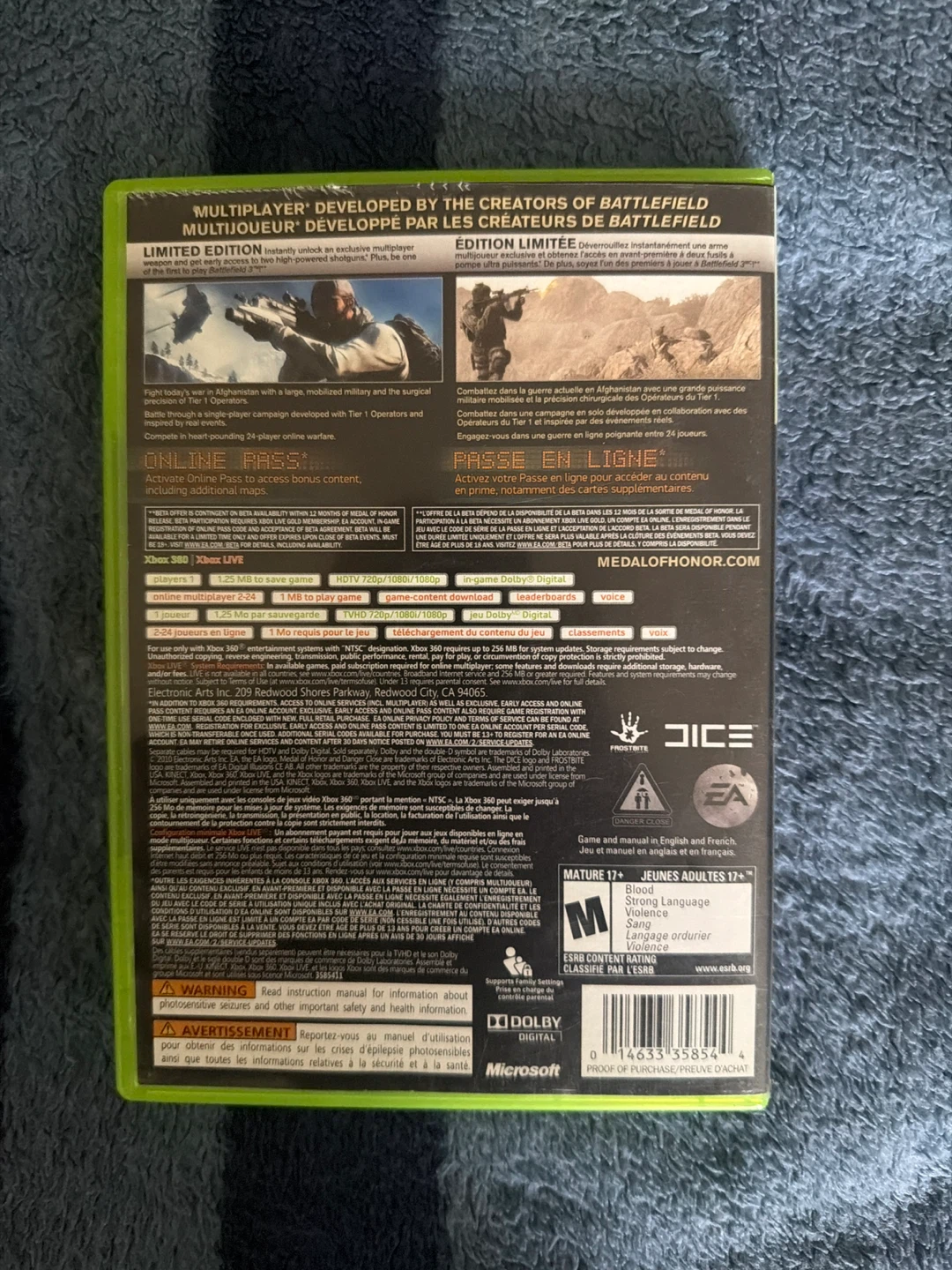 Medal of Honor Limited Edition Xbox 360 Game - photo 3
