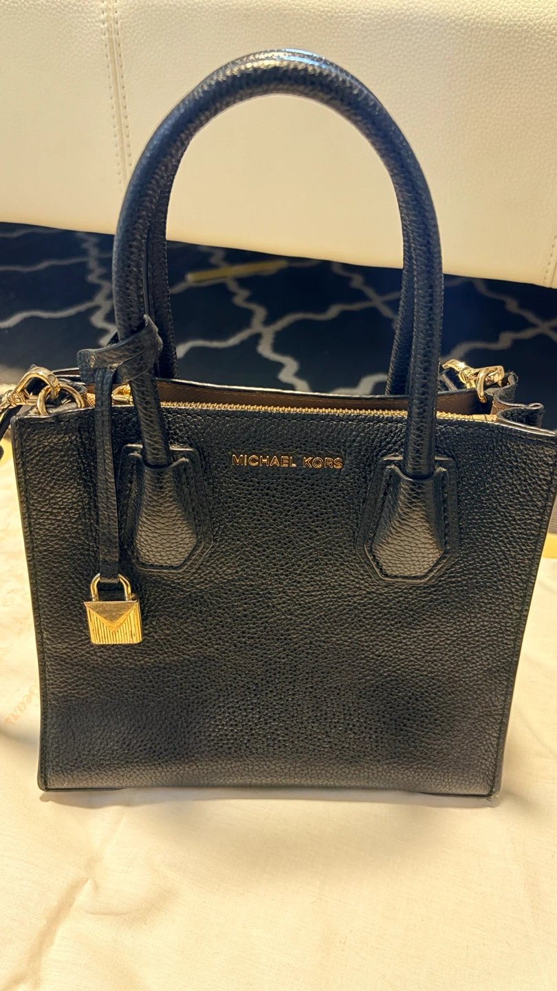 Michael Kors Black Leather Tote Bag