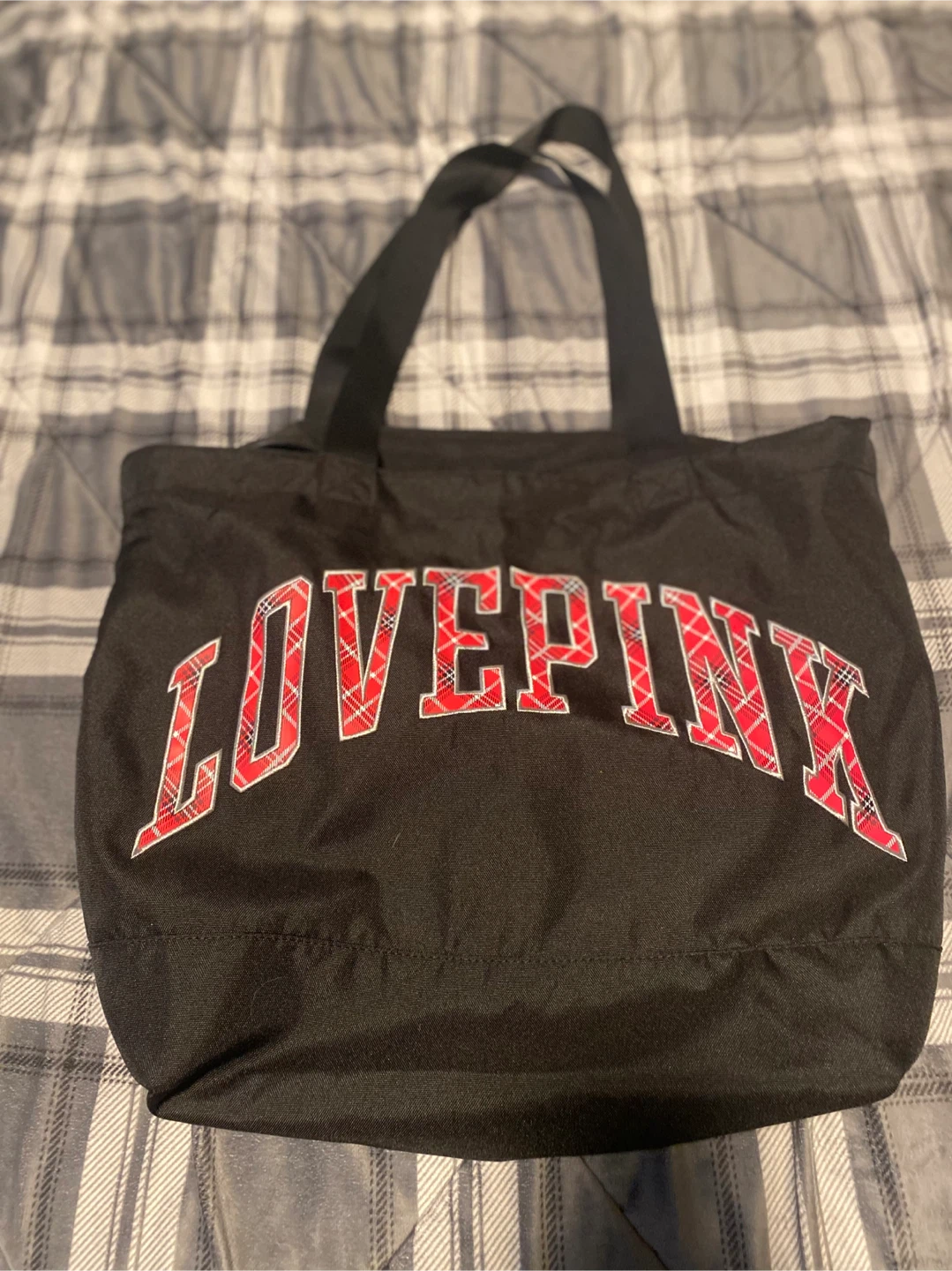 Pink Zippered Tote Bag