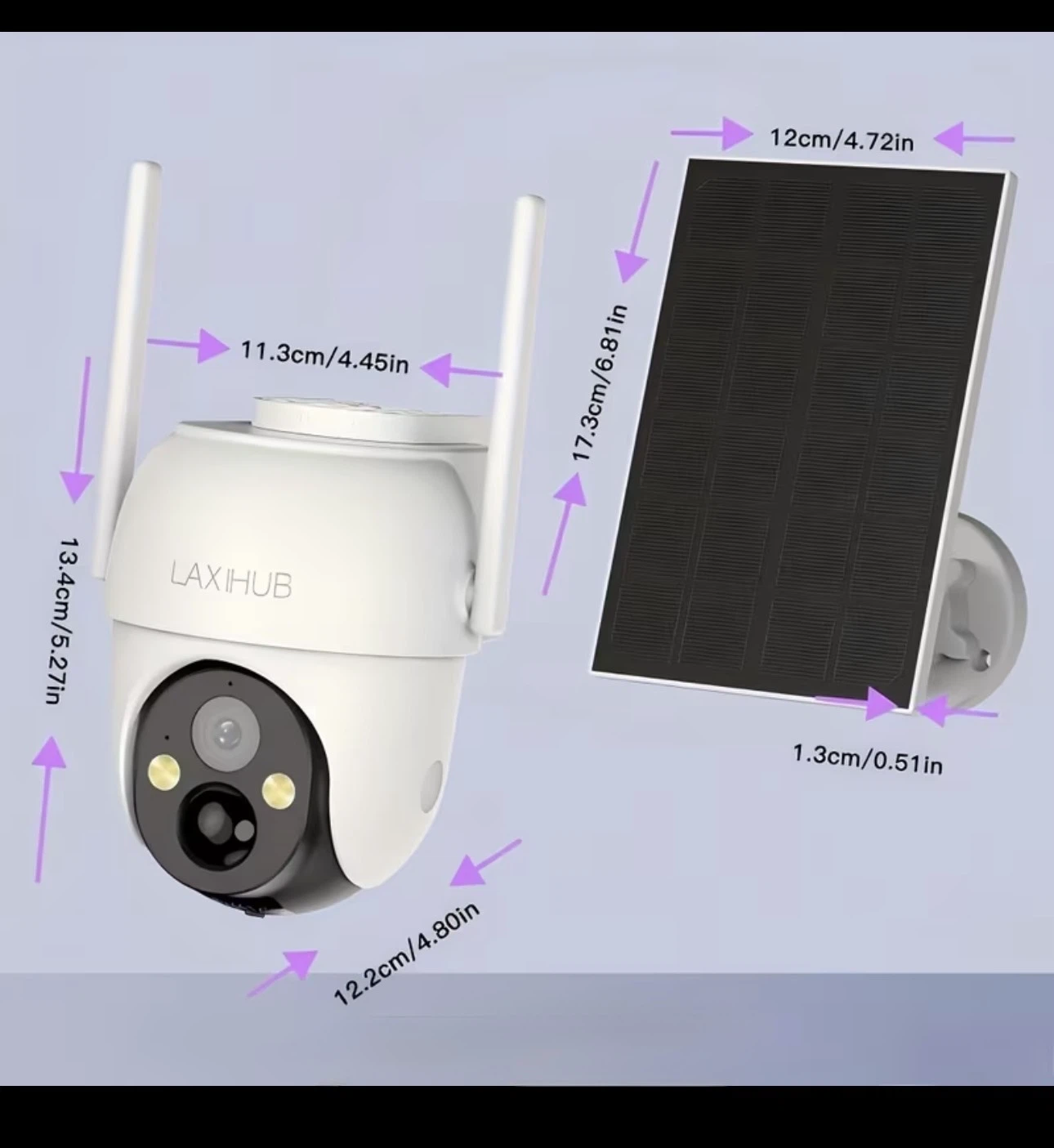Laxihub G02T Kit Security Camera with Solar Panel - photo 5