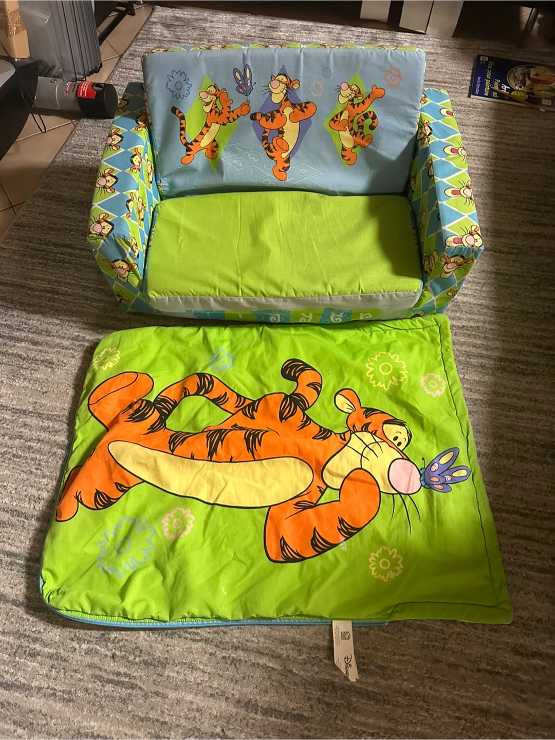 Disney Tigger Toddler Couch with Sleeping Bag
