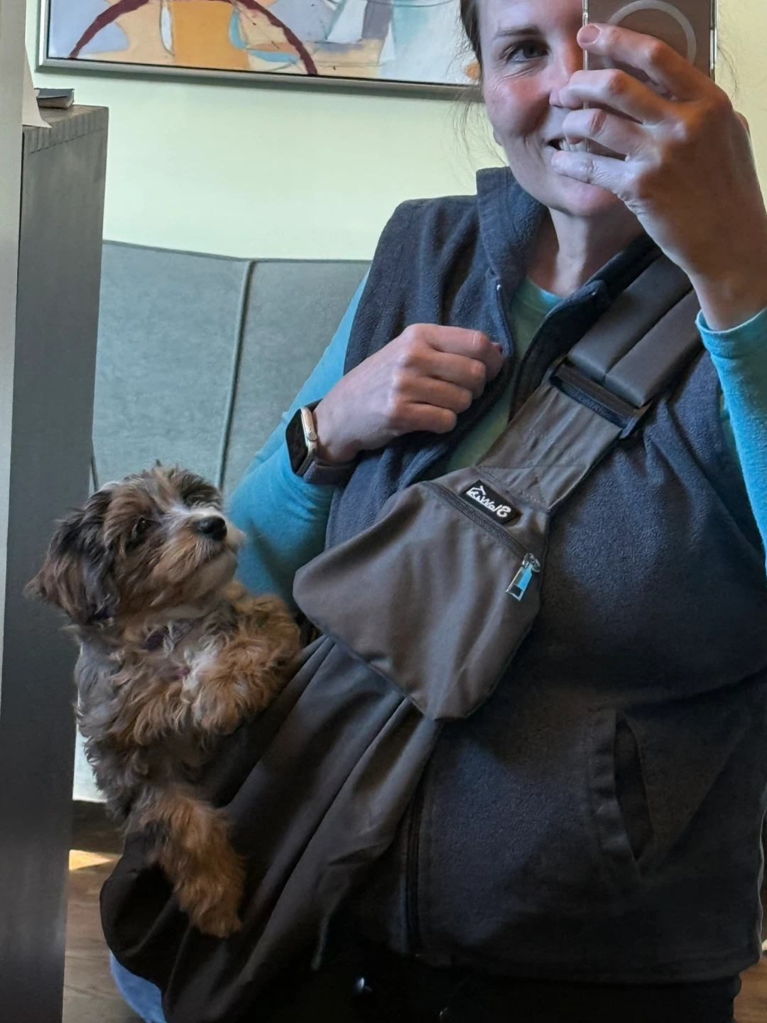 SlowTon Dog Carrier Sling - Grey - photo 3