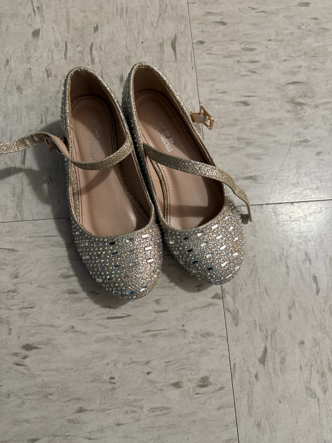 Fabulous Girl's Sparkly Mary Jane Shoes